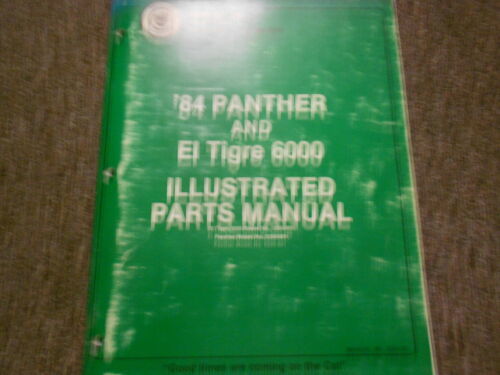 1984 Arctic Cat Panther El Tigre 6K Illustrated Service Parts Catalog Manual x - $100.33