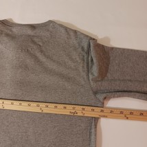 Puritan PM39502 Mens Gray Heather Cotton Blend Henley Long Sleeve Shirt S(34-36) image 11