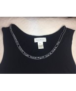 Susan Bristol Tank Top Women XL Black Rayon - $11.43 CAD