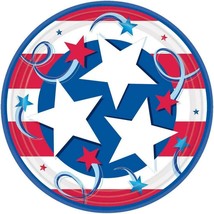 July 4th Independence Day Lunch Paper Plates Party Tableware Supplies 8 Per Pkg - £3.33 GBP