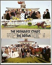 2008 - BIG BROWN - 3 Photo Preakness Stakes Composite - 8&quot; x 10&quot; - £16.24 GBP