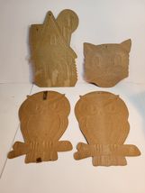 4 H.E. Luhrs Die Cut Cardboard Embossed Halloween Decorations VINTAGE image 9