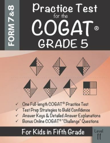 Practice Test for the COGAT Grade 5 Level 11: CogAT Test Prep Grade 5: C... - $8.59