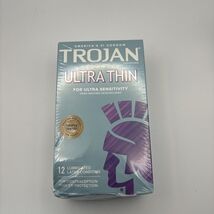 TROJAN Ultra Thin Lubricated Latex Condoms 12 ct Exp. 05/2026 - €9,27 EUR