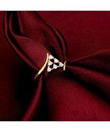 Stunning 14K Gold Prism Diamond Ring | Sparkling Elegance | Perfect for ... - £208.84 GBP