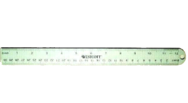 Westcott 12-inch Blue Anodized Aluminum Ruler English Metric Markings Co... - $6.77