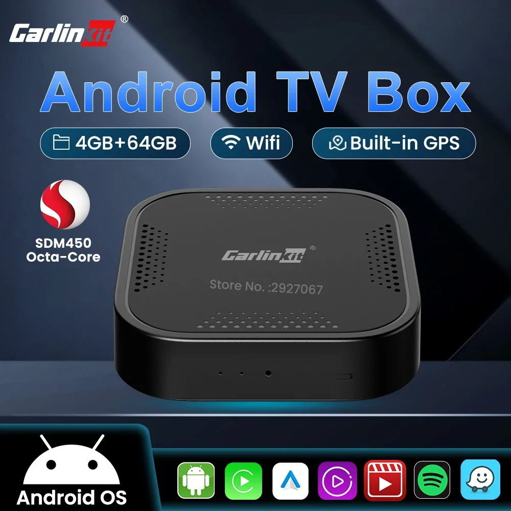 Carlinkit CarPlay Pro TV Box Snapdragon SDM450 OCTA 4G+64G Wireless CarPlay - £81.26 GBP+