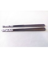 2 PAN AM Airlines Drink Stirrers Swizzle Sticks 1970s 5.5 Black Differen... - $7.95