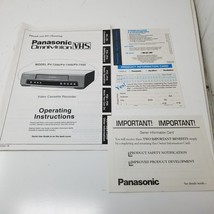 Panasonic Omnivision VHS Player PV-7200 PV-7400 PV-7450 Operating Instructions - £8.52 GBP