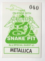1991 Metallica Snake Pit Backstage Pass - £15.56 GBP