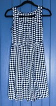 Maison Jules Checkered Gingham Plaid Jumper Dress Sundress Size M Retro Mod - £11.66 GBP