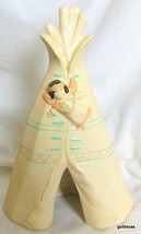 Vintage Southwest Nativity Figure Teepee with Angel 8&quot; - $18.81