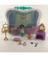 Disney Princess Little Kingdom Aladdin Jasmine&#39;s Gloden Vanity Portable ... - $40.46 CAD