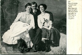 Vtg Postcard 1907 - Humorous Poem About Men &amp; Women - £4.68 GBP