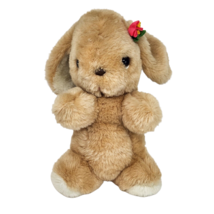 12&quot; VINTAGE 1978 GUND LUV ME TAN BUNNY RABBIT RATTLE STUFFED ANIMAL PLUS... - £59.99 GBP