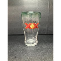 Dos Equis XX Cerveza Beer Pint Glass, Hand Blown Bubble Glass, Green Rim... - $9.90