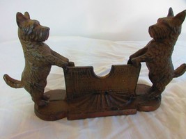 Cast Iron Scottie Dog Business Card Holder 12&quot; long  by 6 1/4&quot; tall - £17.19 GBP
