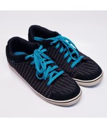 Vans Pinstriped Black Blue White Skateboarding Shoes Women&#39;s Size 11 / E... - $417.92 MXN