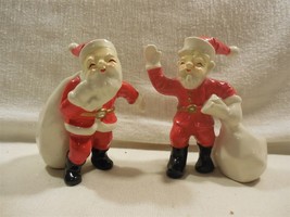 Vintage Fine A Quality Japan Ceramic Christmas Santa with Toy Sack Figurines Set - £51.94 GBP