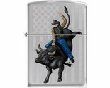 Zippo Lighter - Cowboy Riding Bull High Polished Chrome - 853218  - $37.41