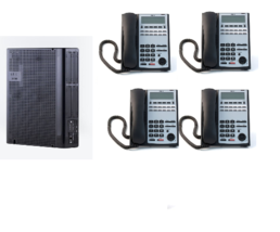 NEC 1100009 SL2100 Phone System w/ 4 12B Key Phones IP4WW-12TXH-B - £531.89 GBP