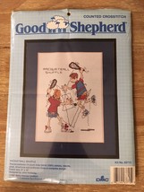 Good Shepherd Cross Stitch Kit Racquetball Shuffle Funny DMC 83713 8&quot; x 10&quot; - £9.84 GBP