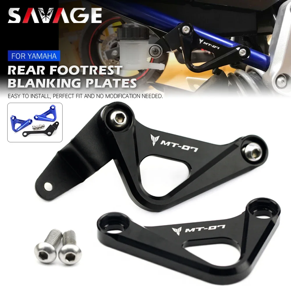 MT07 Rear Footrest Blanking Plates For YAMAHA MT-07 FZ-07 MT FZ 07 2014-2023 - £17.07 GBP+