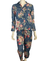 Lauren Petite Blue and Pink Floral Long Sleeve Pajamas PS - $529.91 MXN