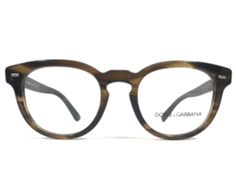 Dolce &amp; Gabbana Brille Rahmen DG3225 2925 Dick Brown Horn Rund 48-20-145 - £74.38 GBP