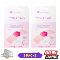 2 X Carnation Footcare Corn Caps 5&#39;s Medicated Plasters - £16.26 GBP
