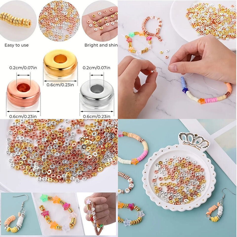 6mm Flat Round CCB Gorgeous Brilliant Spacer Beads