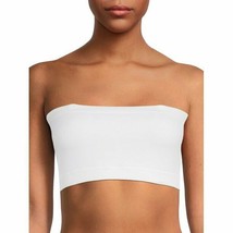 NEW seamless Bandeau Bra Ribbed Stretchy Comfortable Easy Care Strapless - £13.56 GBP
