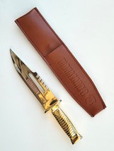 BIOHAZARD 3 Letter Opener Knife (Gold) w/ Leather Sheath HK Comic Reside... - $115.90