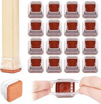 Square Chair Leg Floor Protectors, Silicone Chair Floor, 16Pcs, Middle - $29.99