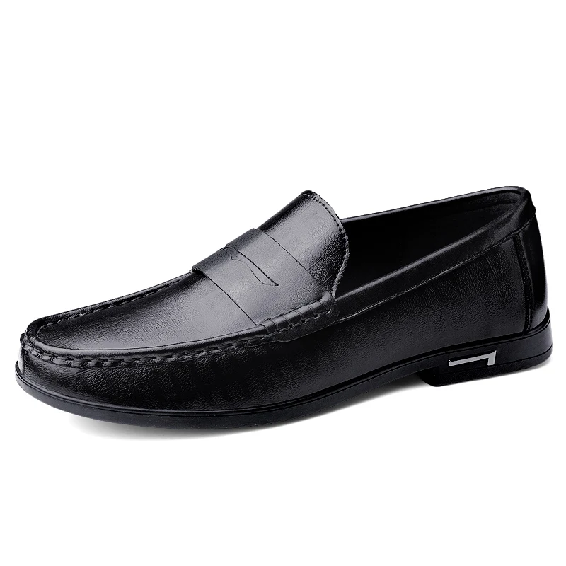Genuine Leather Men Shoes Casual Men Loafers Breathable Office Formal Sh... - £37.58 GBP