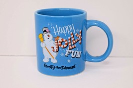Frosty The Snowman Blue Coffee Mug Cup Happy Jolly Fun - £10.17 GBP