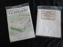 NOS Bucilla LEXINGTON Cross Stitch QUILT KIT #2198 &amp; QUILT BACK #25000 -... - £35.24 GBP