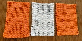 Handmade Dish Cloth Rag Washcloth Dishcloth Crocheted 100% Cotton Set Of... - £9.54 GBP