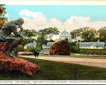 Rodin Statua Il Pensatore Dorato Gate Park San Francisco Ca Unp Wb Carto... - $4.04