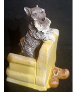 Schnauzer On Chair Good Company Dog Figurine Figure 3&quot; Tall - £11.79 GBP