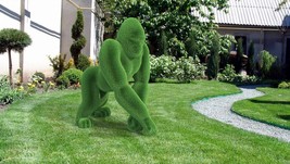 Outdoor Animal Gorilla Topiary Green Figures 78&quot; covered in Artificial G... - £4,450.10 GBP