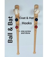 2 Ball &amp; Bat Children&#39;s Room Coat &amp; Hat Hook Set - $39.00