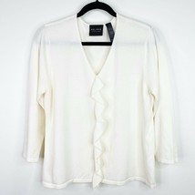 Axcess Liz Claiborne Ruffle Sweater Shirt Top Size XL Womens - £5.56 GBP