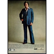 1978 Lee Denim Suit Vintage Print Ad Disco Wide Collar Canadian Tuxedo W... - £8.30 GBP