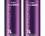 2 Pack RUSK Deepshine PlatinumX Hairspray for Blonde, Silver Hair 10.2oz... - £26.10 GBP