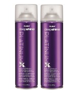 2 Pack RUSK Deepshine PlatinumX Hairspray for Blonde, Silver Hair 10.2oz... - £25.54 GBP