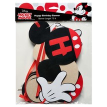Mickey Mouse Classic Happy Birthday Jointed Banner Birthday Party Supplies New - £4.18 GBP