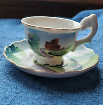 Vintage Nico Tea Cup and Saucer Virginia Beach Cavelier Hotel Hand Painted Japan - $21.99