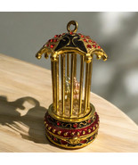 Vintage Lovebirds in a Birdcage 3&quot; Trinket or Pill Box Birds Cage Magnet... - $339.09 MXN