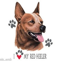 Red Heeler Dog HEAT PRESS TRANSFER for T Shirt Tote Sweatshirt Fabric Bl... - £4.89 GBP